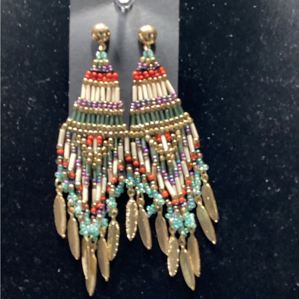 Bohemian Beaded Fringe Earrings